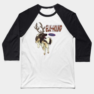 Punimals - Elk-Hound (Text) Baseball T-Shirt